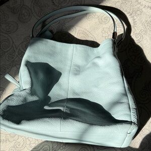 Coach Light Blue Leather Shoulder Bag